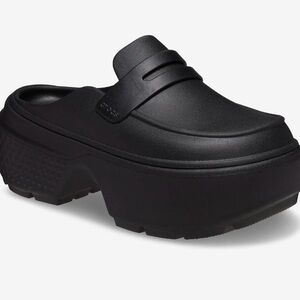 Crocs Stomp Black Platform Clogs